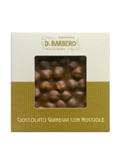 Tablette de chocolat gianduia aux noisettes entières Barbero