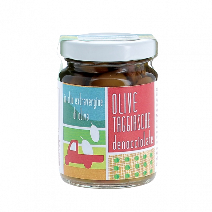 Olives taggiasche de Ligurie, dénoyautées La Baita 90 g