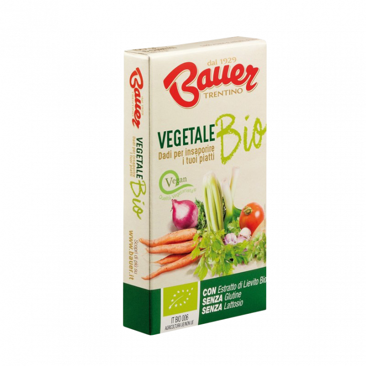 Bouillon cube biologique aux légumes Bauer