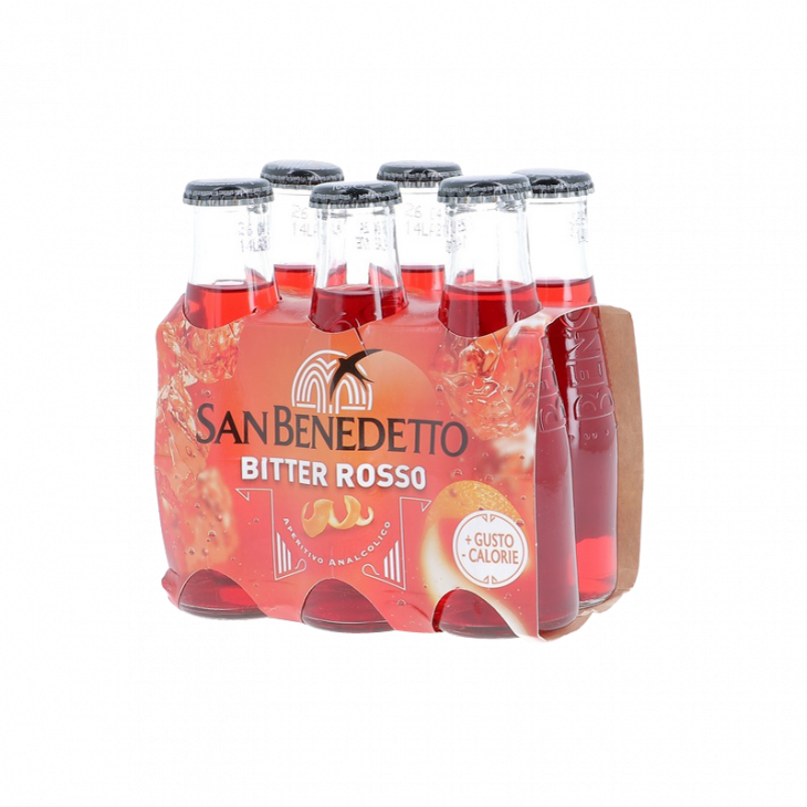 Bitter rouge soda sans alcool boisson gazeuse italienne San Benedetto